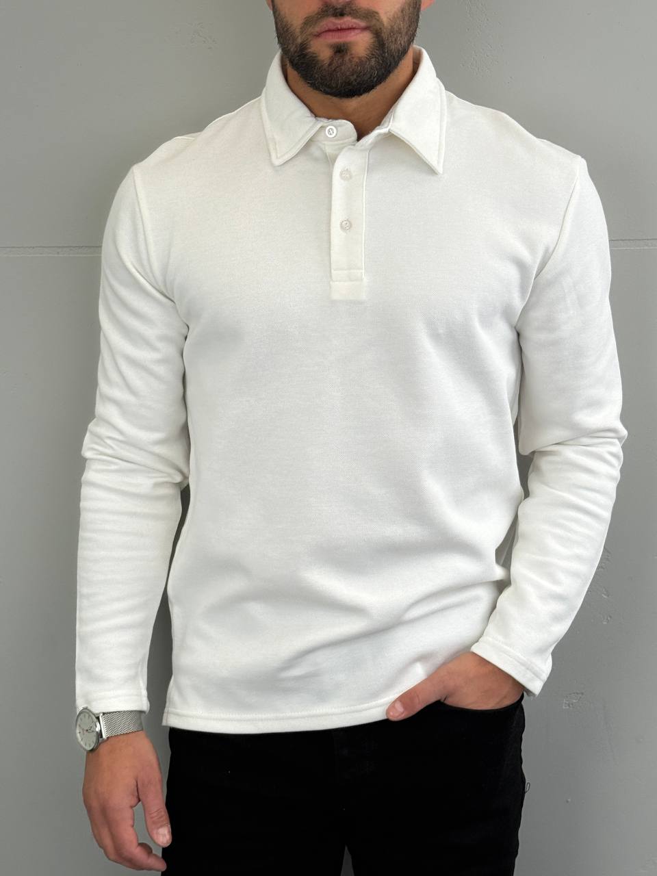 muska-majica-dugih-rukava-polo-bela-m1078-slika-1 Polo Majica dugi rukav - regular fit - Slika 17