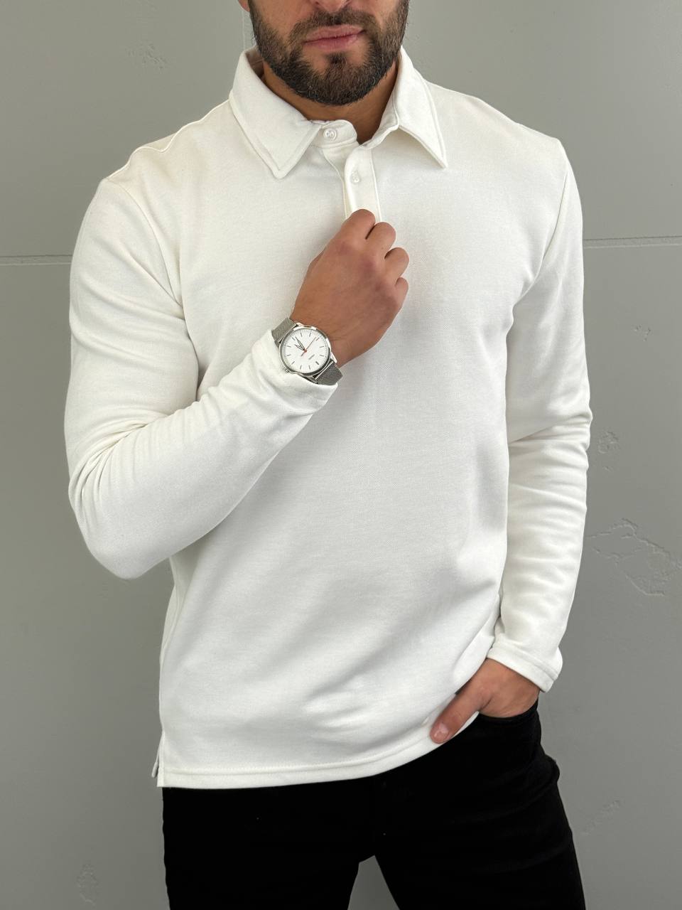muska-majica-dugih-rukava-polo-bela-m1078-slika-2 Polo Majica dugi rukav - regular fit - Slika 15