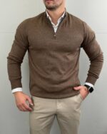 Elegantni muški džemper half zip - Slika 15