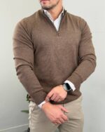 Elegantni muški džemper half zip - Slika 7