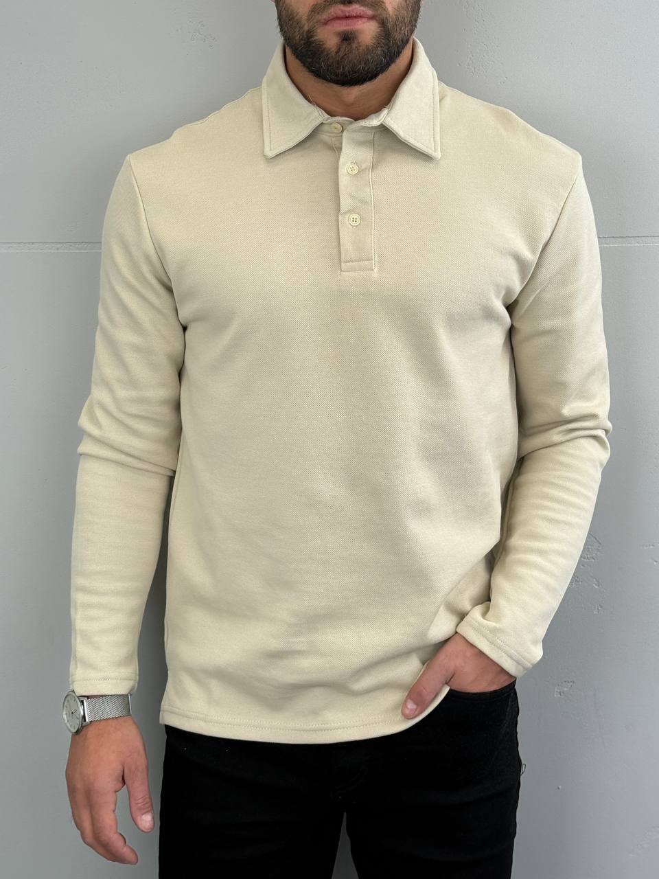 muska-majica-dugih-rukava-polo-bez-m1078-slika-1 Polo Majica dugi rukav - regular fit - Slika 14