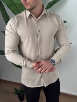 bež ultra flex košulja svetla nijansa pun prednji prikaz
