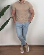 Smart-Casual Komplet Polo Majica i Svetloplave Farmerke - Slika 7