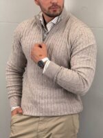 Elegantni džemper half-zip - Slika 9