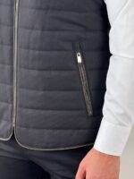 Elegantni štepani prsluk sa rebrastom kragnom - Slika 9
