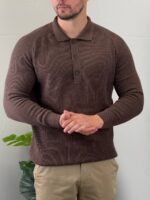 Rebrasti polo džemper - Slika 14